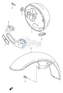 GN250 (E2) drawing FRONT FENDER - HOUSING