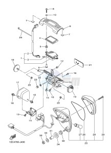 XVS1300A MIDNIGHT STAR (1CS4) drawing TAILLIGHT