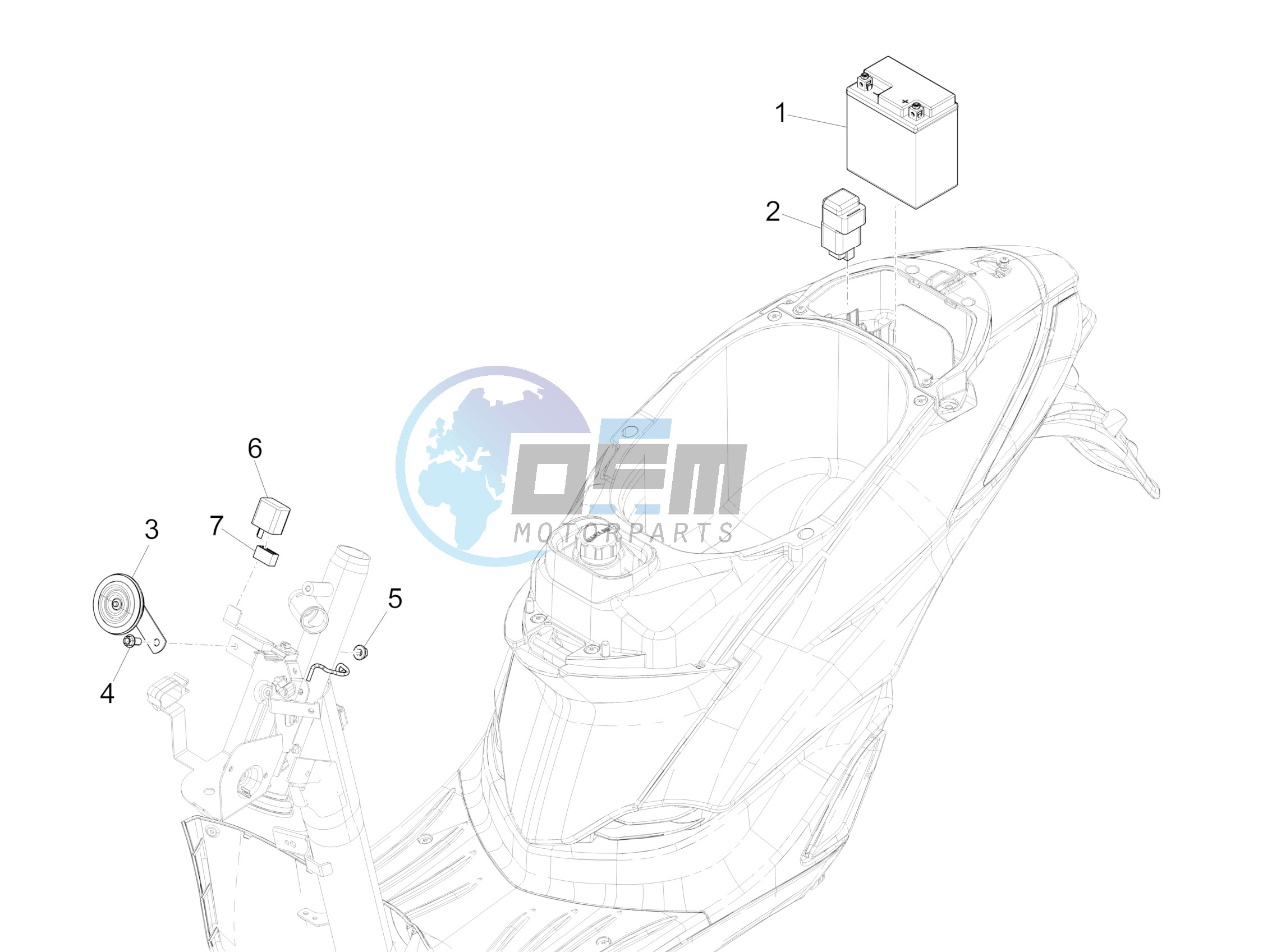 Remote control switches - Battery - Horn