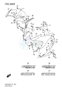 GSX-250 RA drawing SIDE COWLING (GW250RAL8 P21)