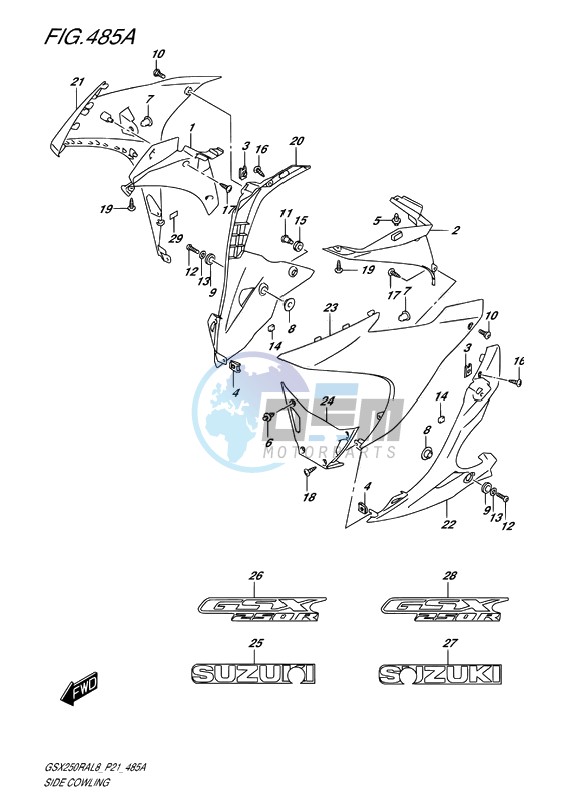 SIDE COWLING (GW250RAL8 P21)