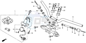 CB500 drawing HANDLE PIPE/TOP BRIDGE