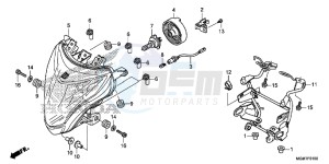 CB600FD Hornet 3ED drawing HEADLIGHT