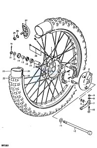 RM100 (N-T-X) drawing FRONT WHEEL