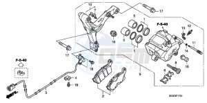 VFR1200FDB drawing REAR BRAKE CALIPER (VFR1200FD)