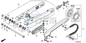 VTR2509 Australia - (U / MK) drawing SWINGARM/CHAIN CASE