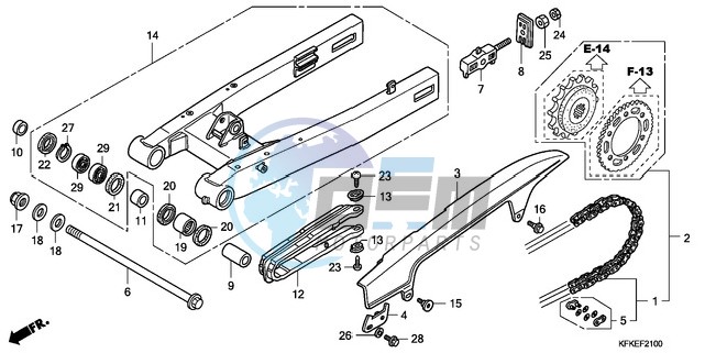 SWINGARM/CHAIN CASE