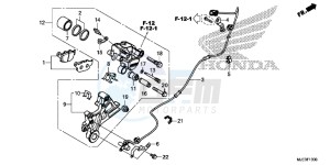 CBR650FAE CBR650FAE 2ED - (2ED) drawing REAR BRAKE CALIPER