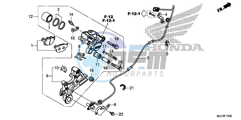 REAR BRAKE CALIPER