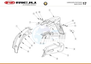 BYE-BIKE-WHITE drawing REAR PLASTIC