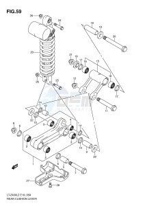 LT-Z400 (E19) drawing REAR CUSHION LEVER (LT-Z400L2 E19)