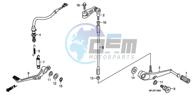 BRAKE PEDAL/CHANGE PEDAL