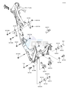 KX85 KX85CEF EU drawing Engine Mount