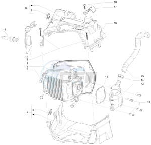 S 150 4T ie College USA drawing Cylinder head cover