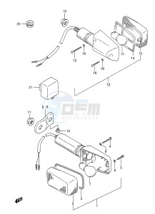 TS200R (E28) drawing TURNSIGNAL LAMP