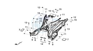 GTS 300 I drawing FOOTREST