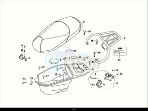 FIDDLE II 50 EFI (AF05W6-EU) (M2) drawing SEAT - REAR GRIP