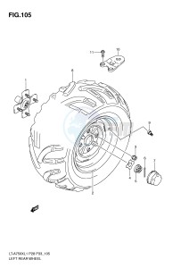 LT-A750X (P28-P33) drawing LEFT REAR WHEEL (LT-A750XZL1 P28)