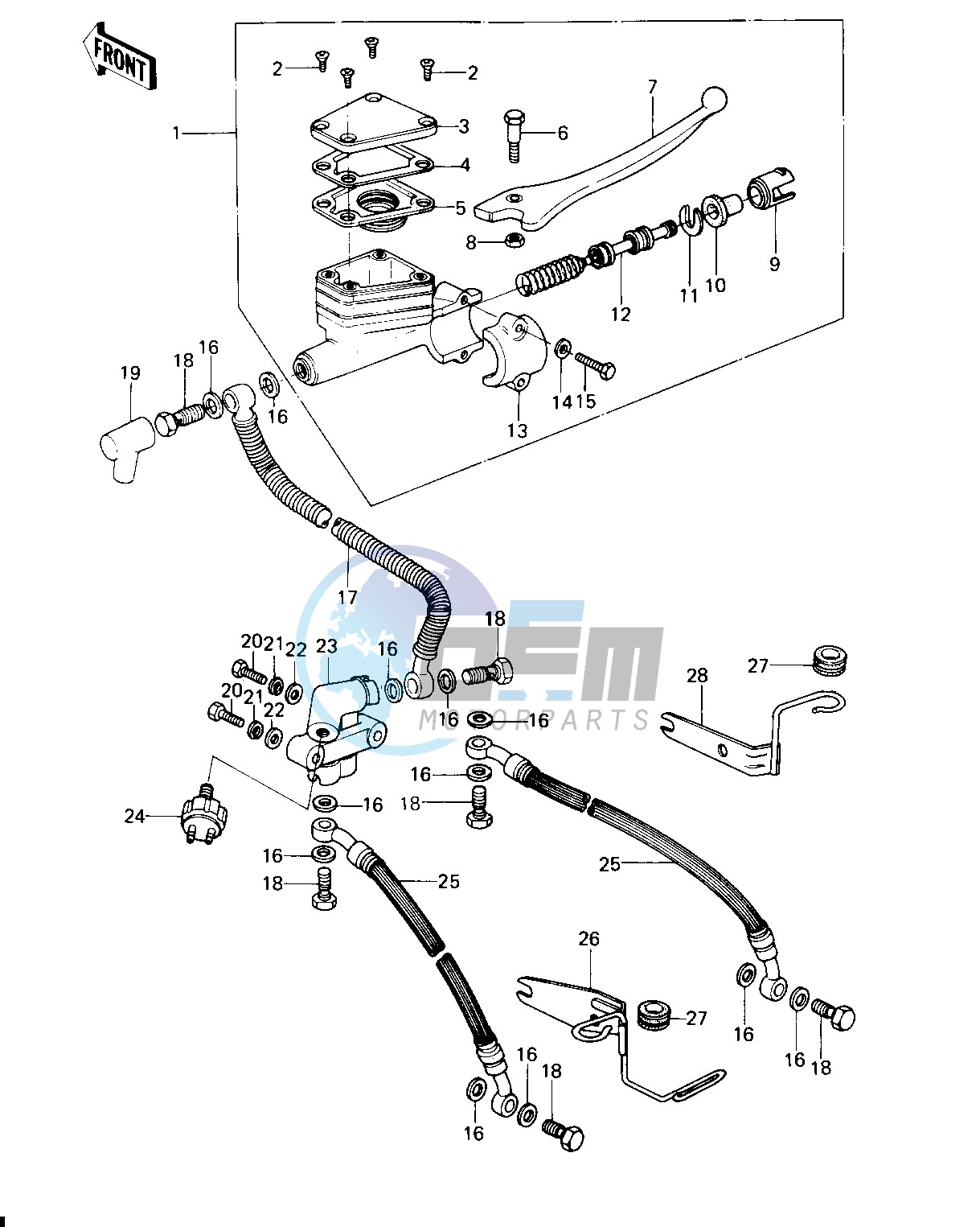 FRONT MASTER CYLINDER -- KZ650-C2_C3- -