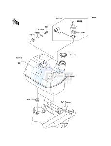 MULE_610_4X4 KAF400ADF EU drawing Fuel Tank