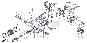 TRX450FM drawing SWINGARM