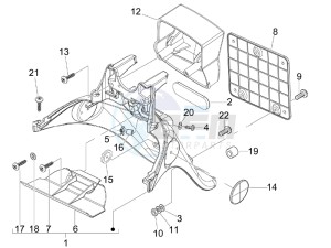 Fly 50 4t (NSE1000U03) drawing Rear cover - Splash guard