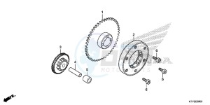 CBR125RSF CBR125RS E drawing STARTING CLUTCH