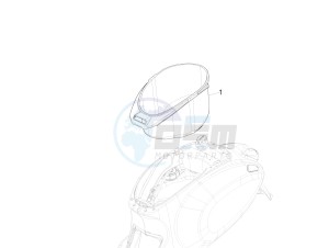 Sprint 50 4T 4V (NAFTA) drawing Helmet huosing - Undersaddle