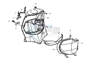 Fly 125 drawing Front glove compartment