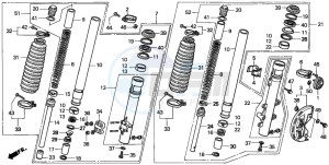 CRM125R drawing FRONT FORK