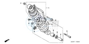 NT700VA F drawing REAR CUSHION