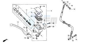 VF750C drawing FR. BRAKE MASTER CYLINDER