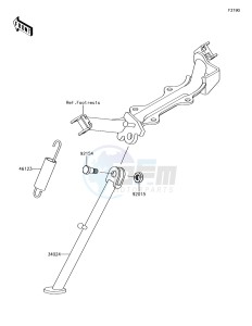 KLX110 KLX110CGF EU drawing Stand(s)