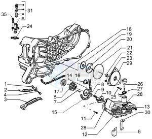 Liberty 50 4t RST drawing Pump group - Oil pan