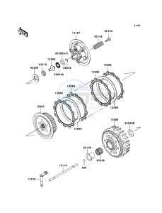 KX250F KX250W9F EU drawing Clutch