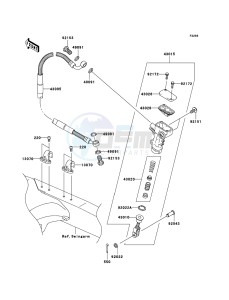 KX450F KX450D8F EU drawing Rear Master Cylinder