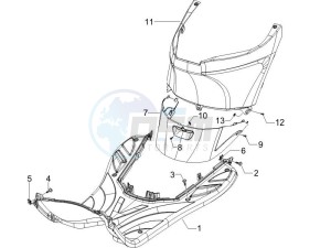 ZIP 50 4T 25 KMH NOABS E4 25kmh (EMEA) drawing Central cover - Footrests