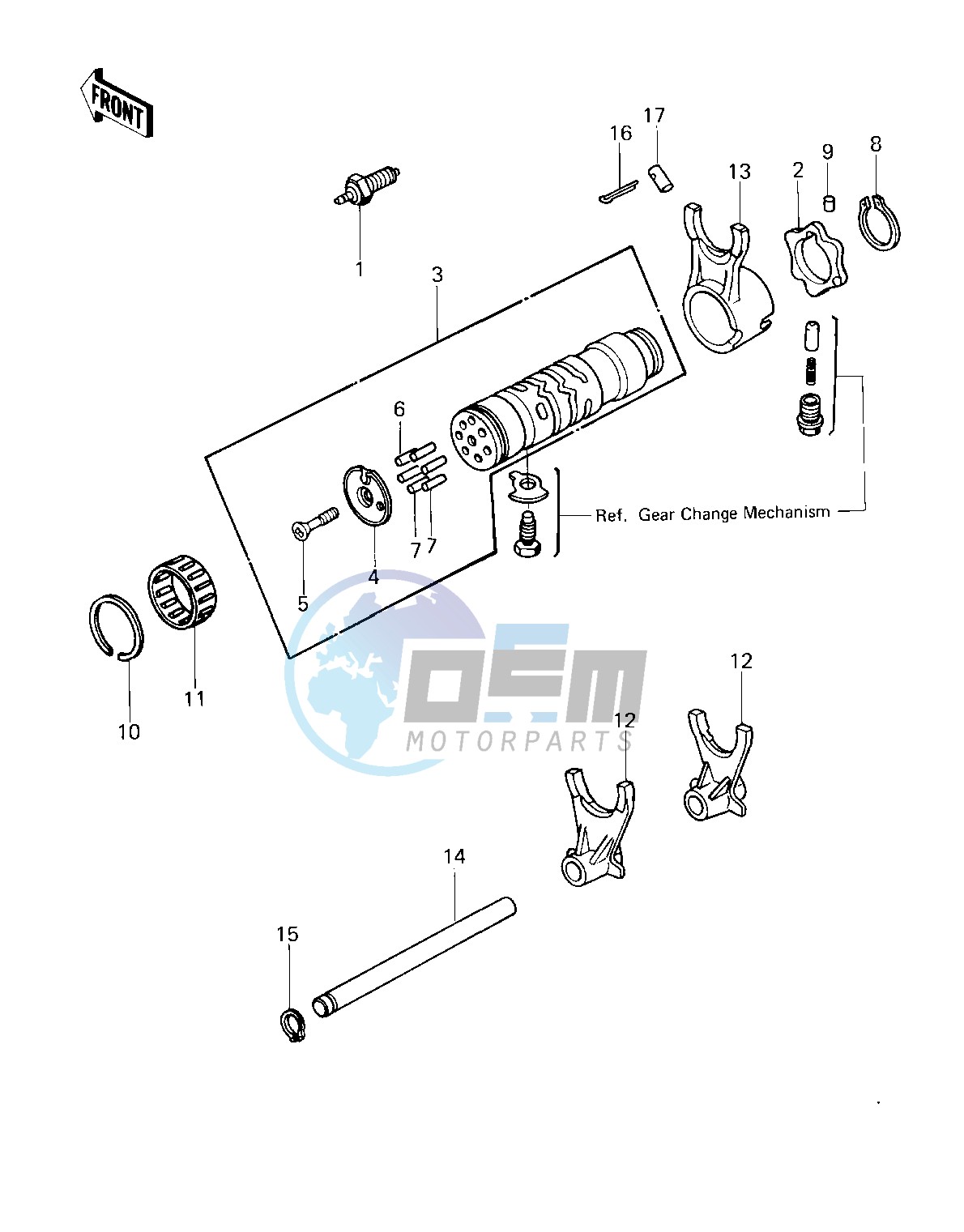 GEAR CHANGE DRUM & FORKS