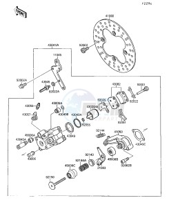 KSF 250 A [MOJAVE 250] (A3-A7) [MOJAVE 250] drawing REAR CALIPER