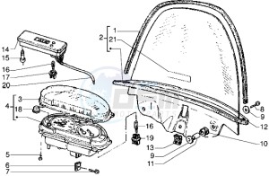 Hexagon 180 GTX drawing Speedometer (kms)-Windshield