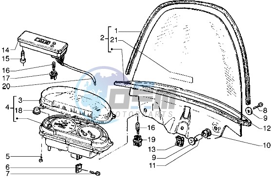 Speedometer (kms)-Windshield