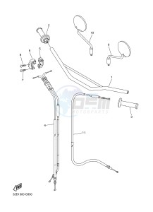 WR250R (32DT 32DS 32DU) drawing STEERING HANDLE & CABLE