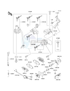 ZX 600 E [NINJA ZX-6] (E7-E9) [NINJA ZX-6] drawing IGNITION SWITCH_LOCKS_REFLECTORS