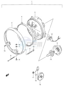 VX800 (E4) drawing HEADLAMP (MODEL P R EXCEPT E2,E24)