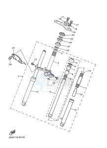 PW50 (2SA7 2SA8 2SA9) drawing FRONT FORK