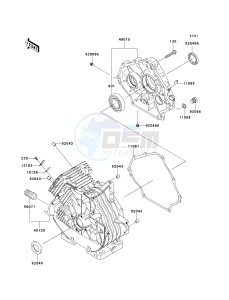 KAF 400 A [MULE 610 4X4] (A6F-AF) A7F drawing CRANKCASE