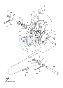 WR450F (2GC7 2GC8 2GC9 2GC9) drawing REAR WHEEL