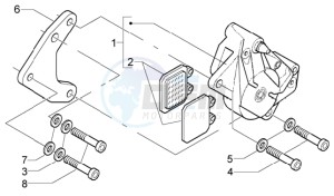 X9 125 Evolution drawing Brake calipers