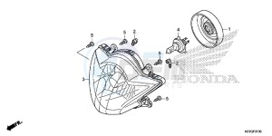 SH125G SH125S UK - (E) drawing HEADLIGHT