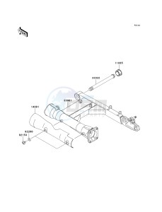 VN 1600A A[VULCAN 1600 CLASSIC] (A1-A3) [VULCAN 1600 CLASSIC] drawing SWINGARM